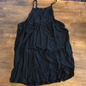 Black old navy tank top, high neck keyhole back